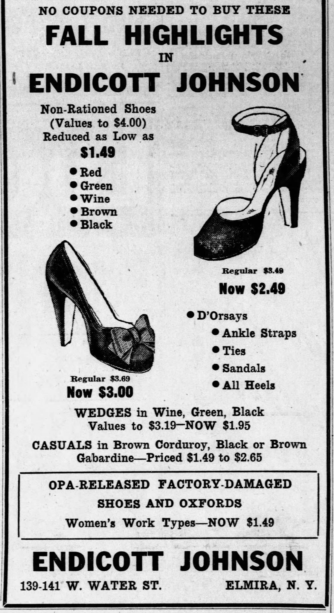 Endicott - Johnson shoe store