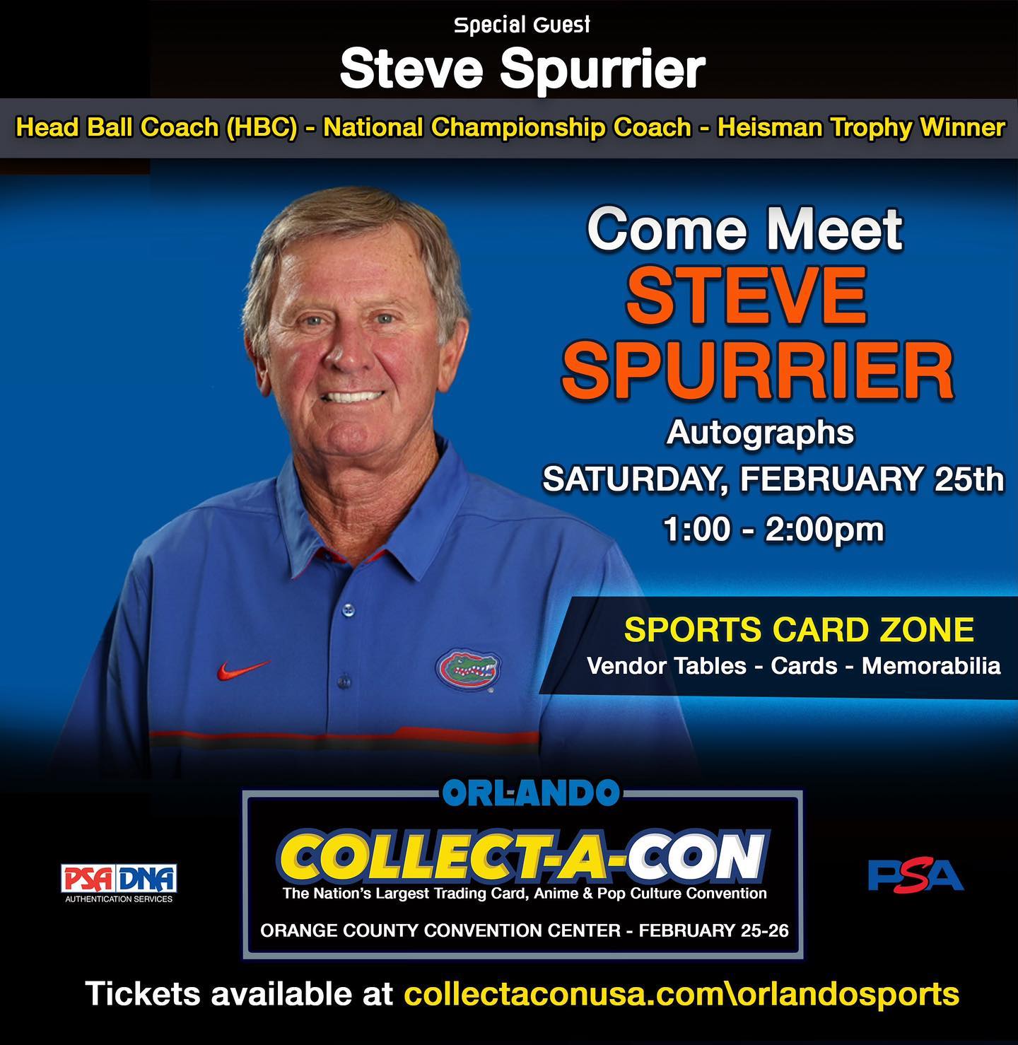 Collect-A-Con - Meet legendary Florida Gators coach, Steve...