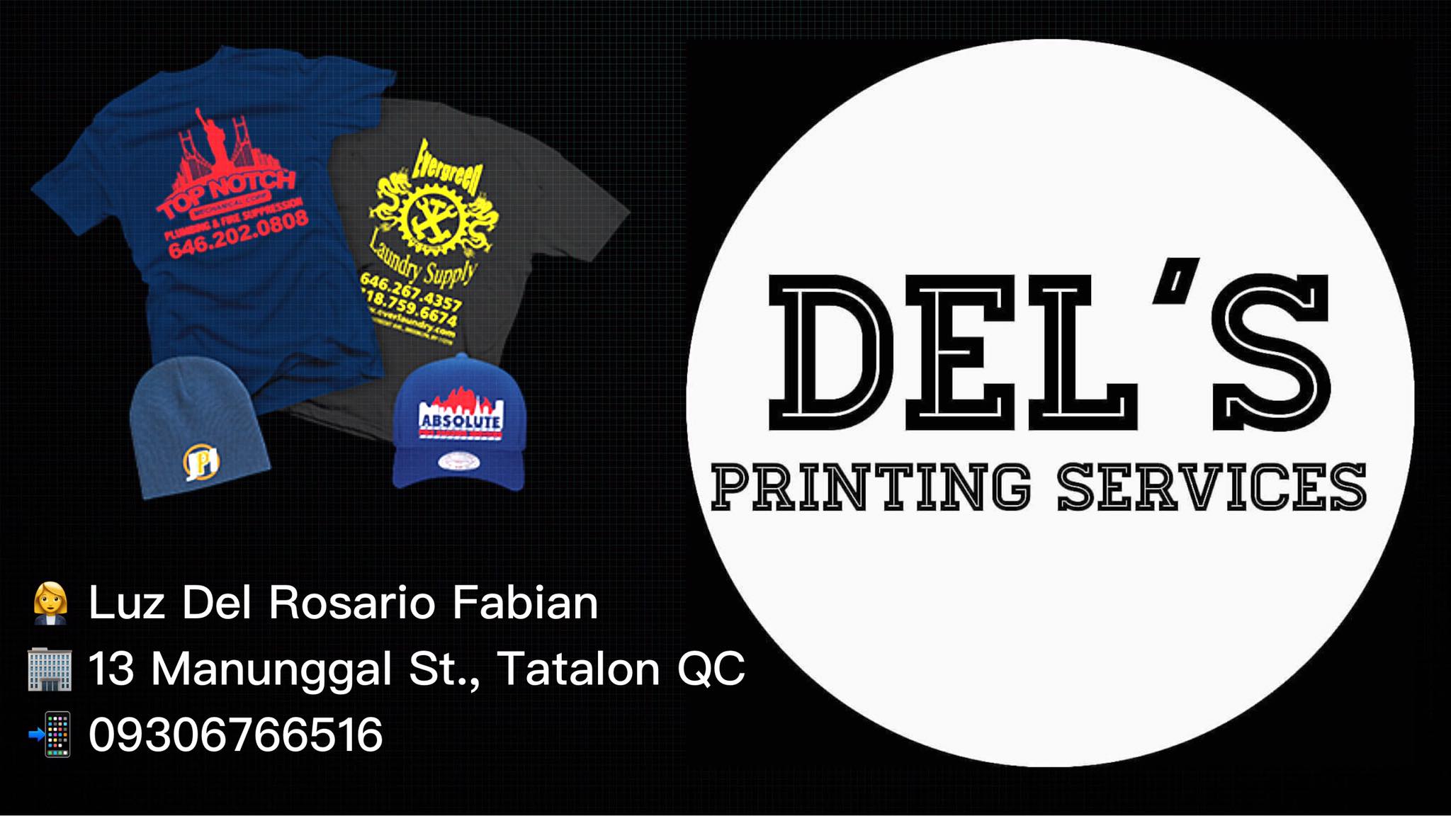 Del's Printing Services | Quezon City