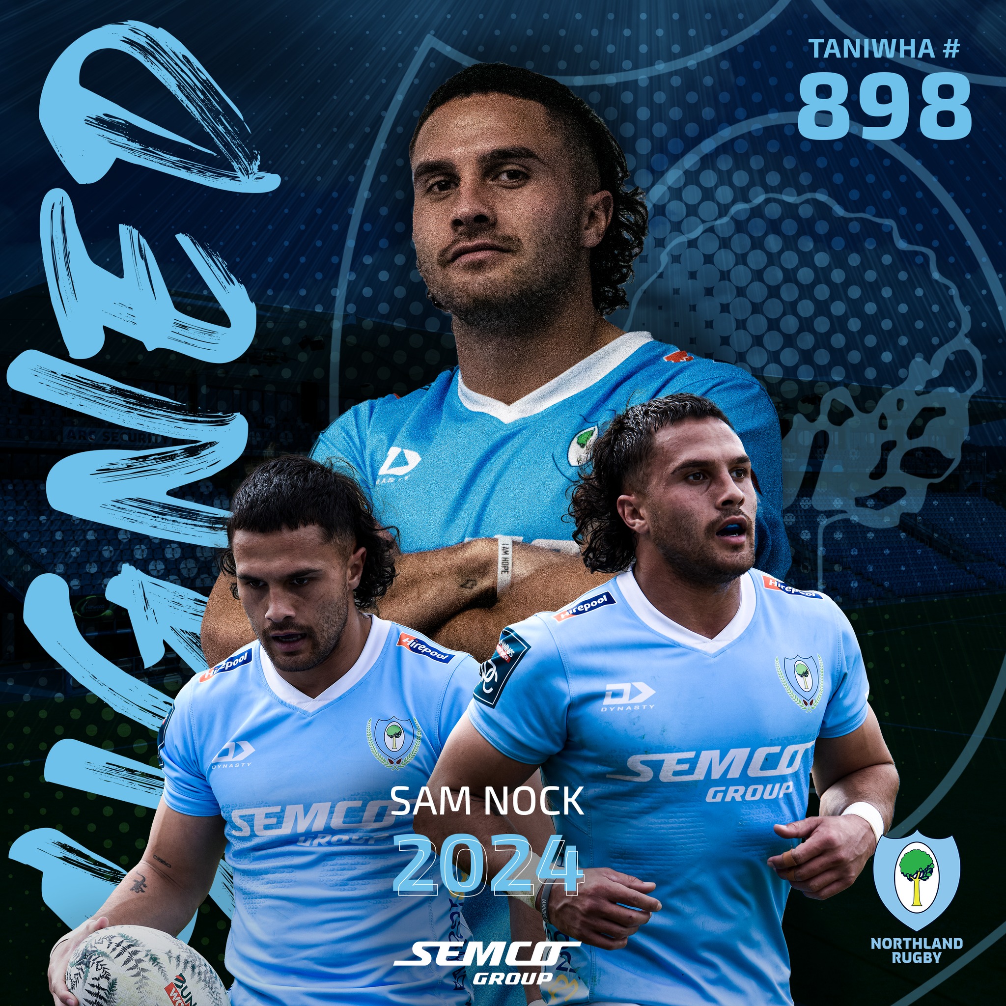 Sam Nock, Taniwha # 913, has re-signed with Northland for 2023/24