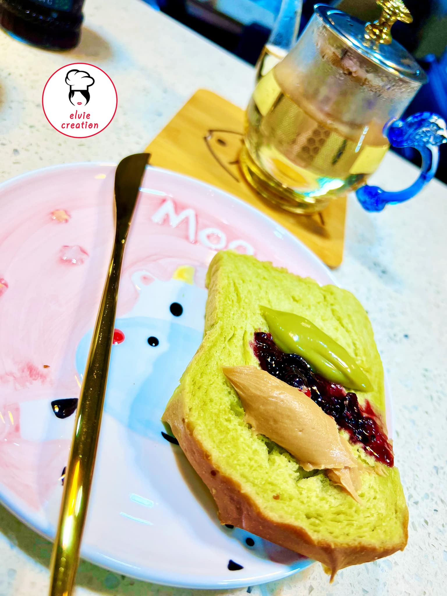 Elvie Creation - Matcha Milk Bread 🍞! The green meet the...