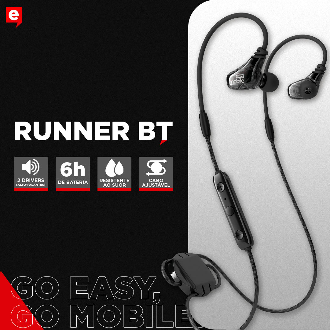 Easy Mobile - O fone de ouvido bluetooth RUNNER BT foi...