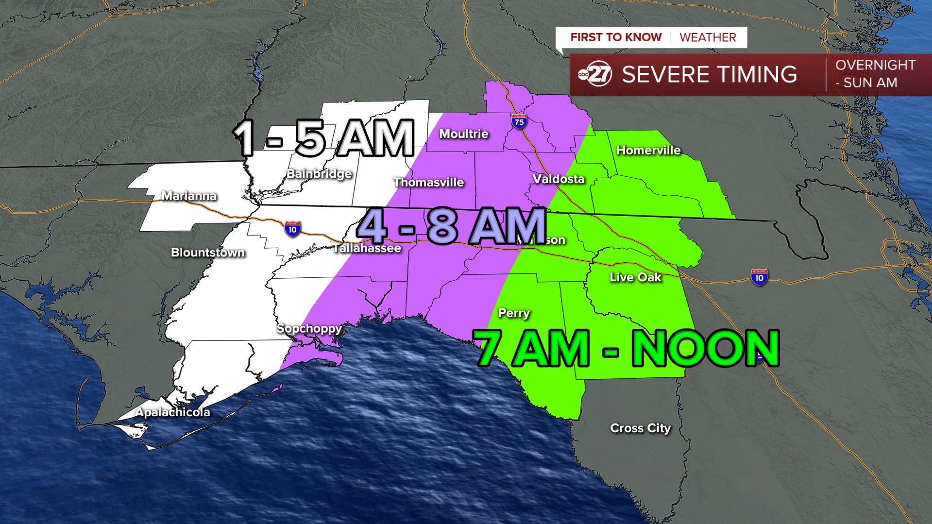 Meteorologist Riley Winch - Here's a look at the timing for when severe ...