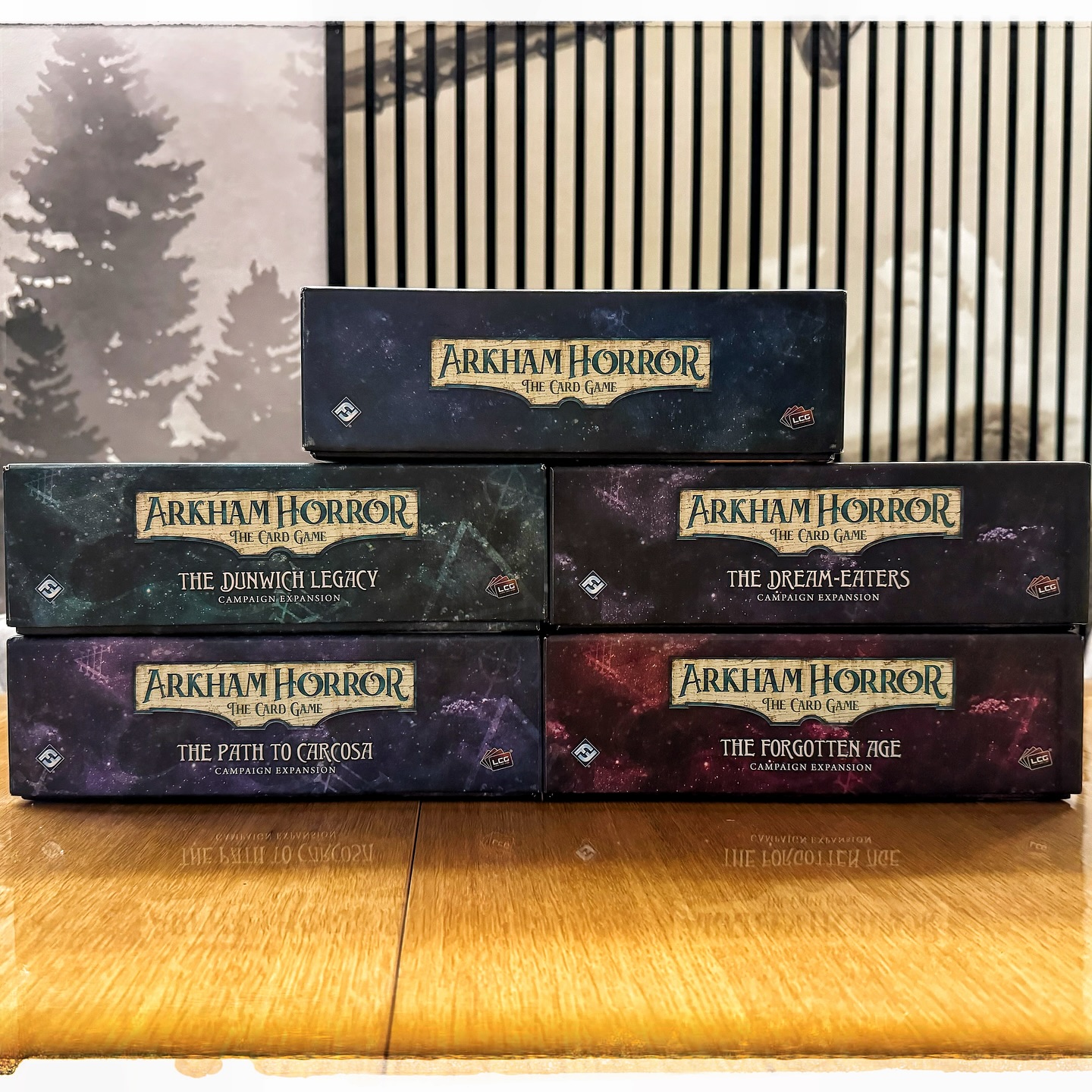 arkham horror card game 5 players Player Mat  17x11 LCG Investigator Game Mat with Deck Zones  Colors Options  Non-Slip Stitched Edges Playmat : Toys & Games I'm an Arkham Horror junkie.