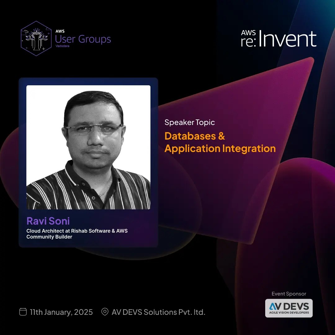🌟 Speaker Spotlight: We’re... - AWS Community Day Vadodara | Facebook