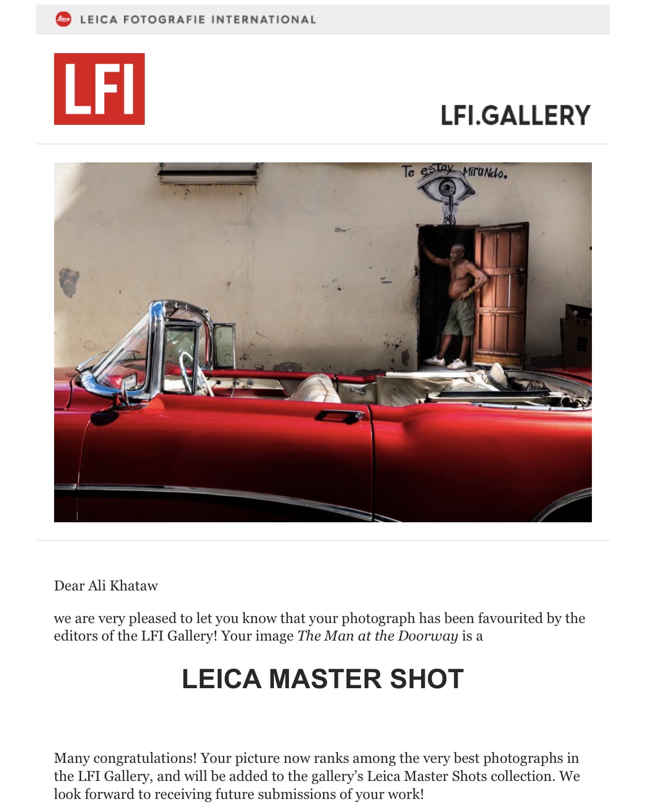 Shout out to LFI - Leica Fotografie International for hosting last