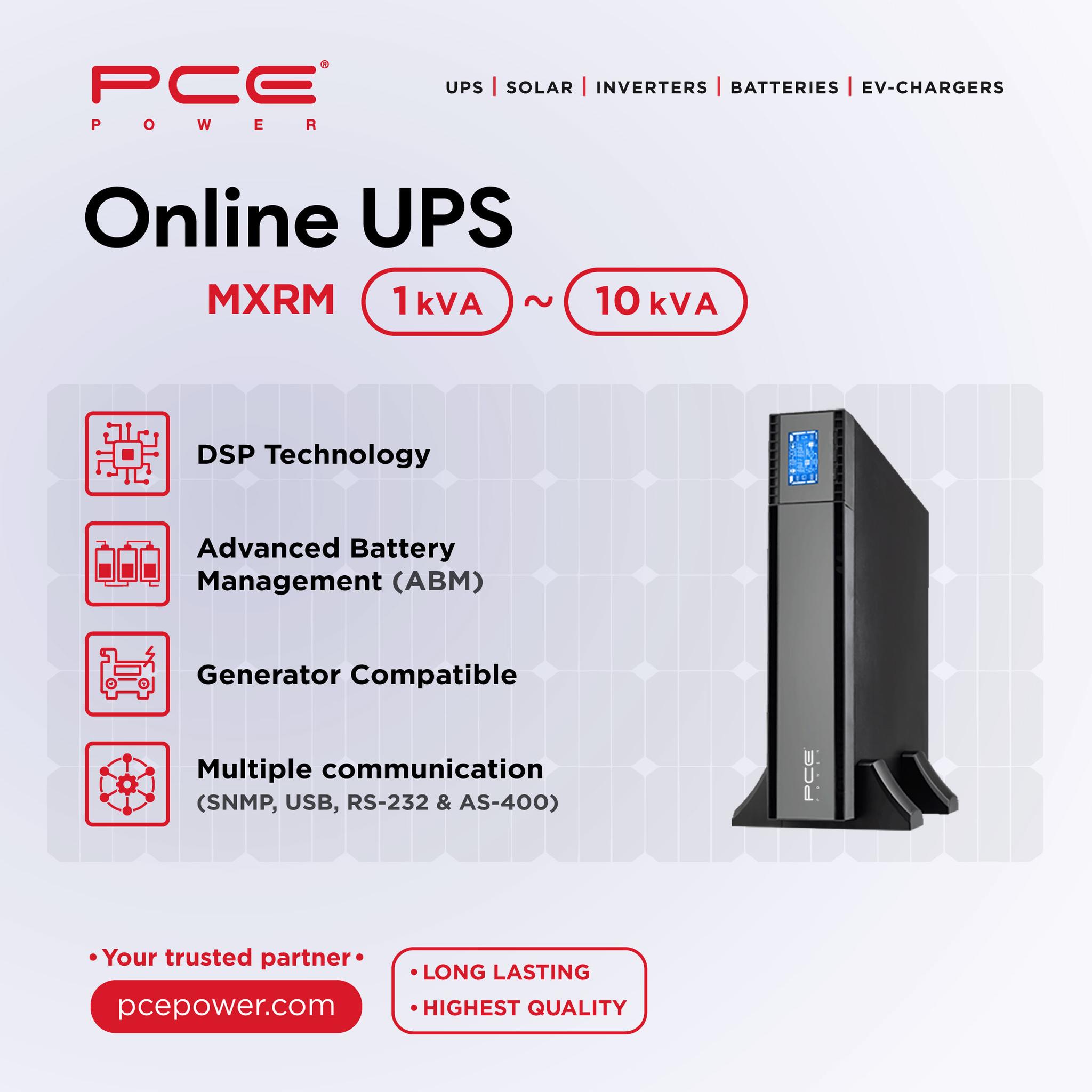 PCE - The MXRM Series is an online double conversion UPS available in 1 ...