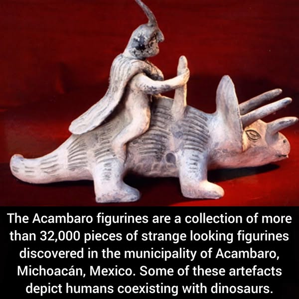 Acambaro figurines depict humans with dinosaurs in Mexico
