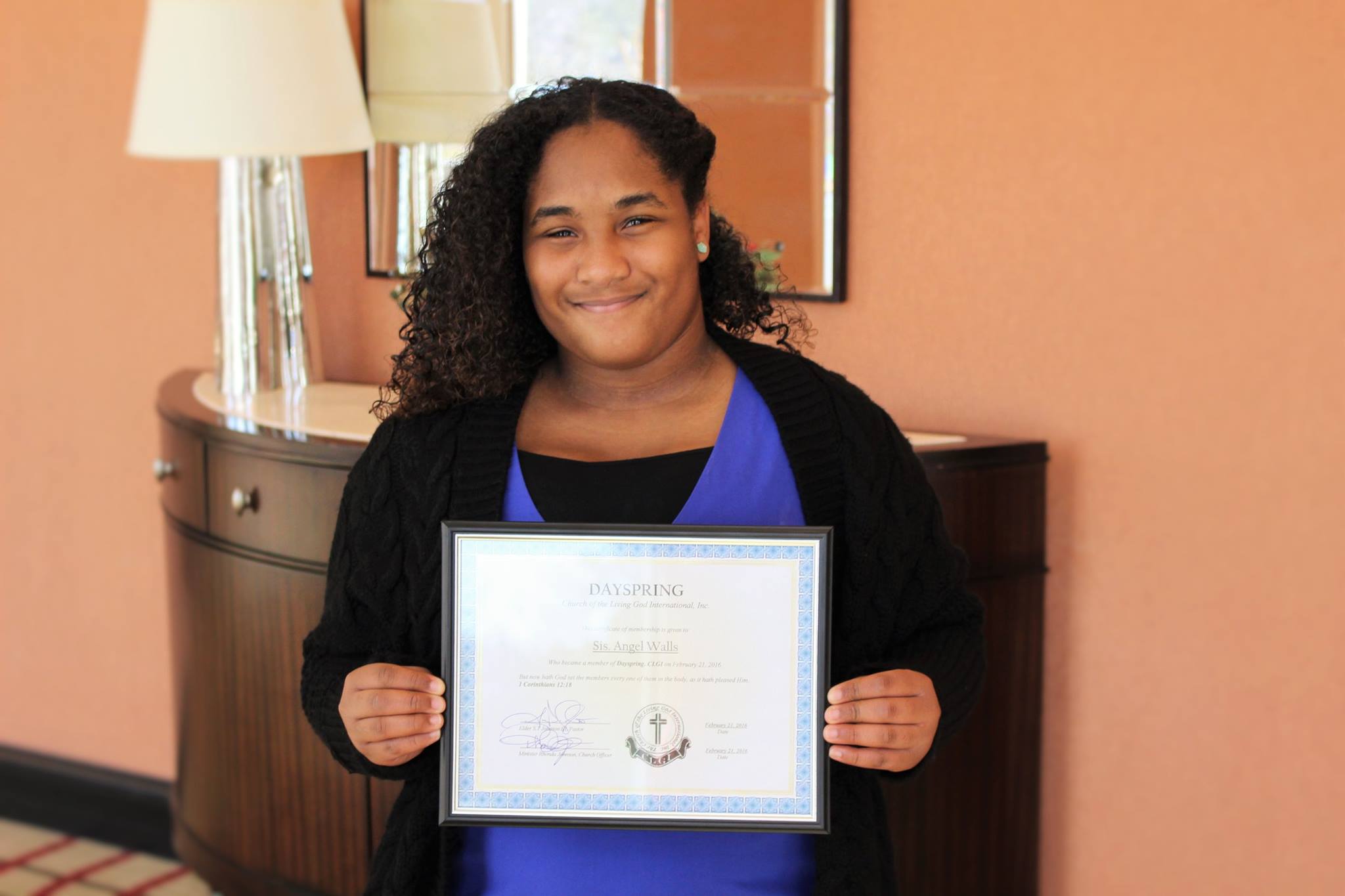 Congratulations to Sister Angel Walls,... - Dayspring Church