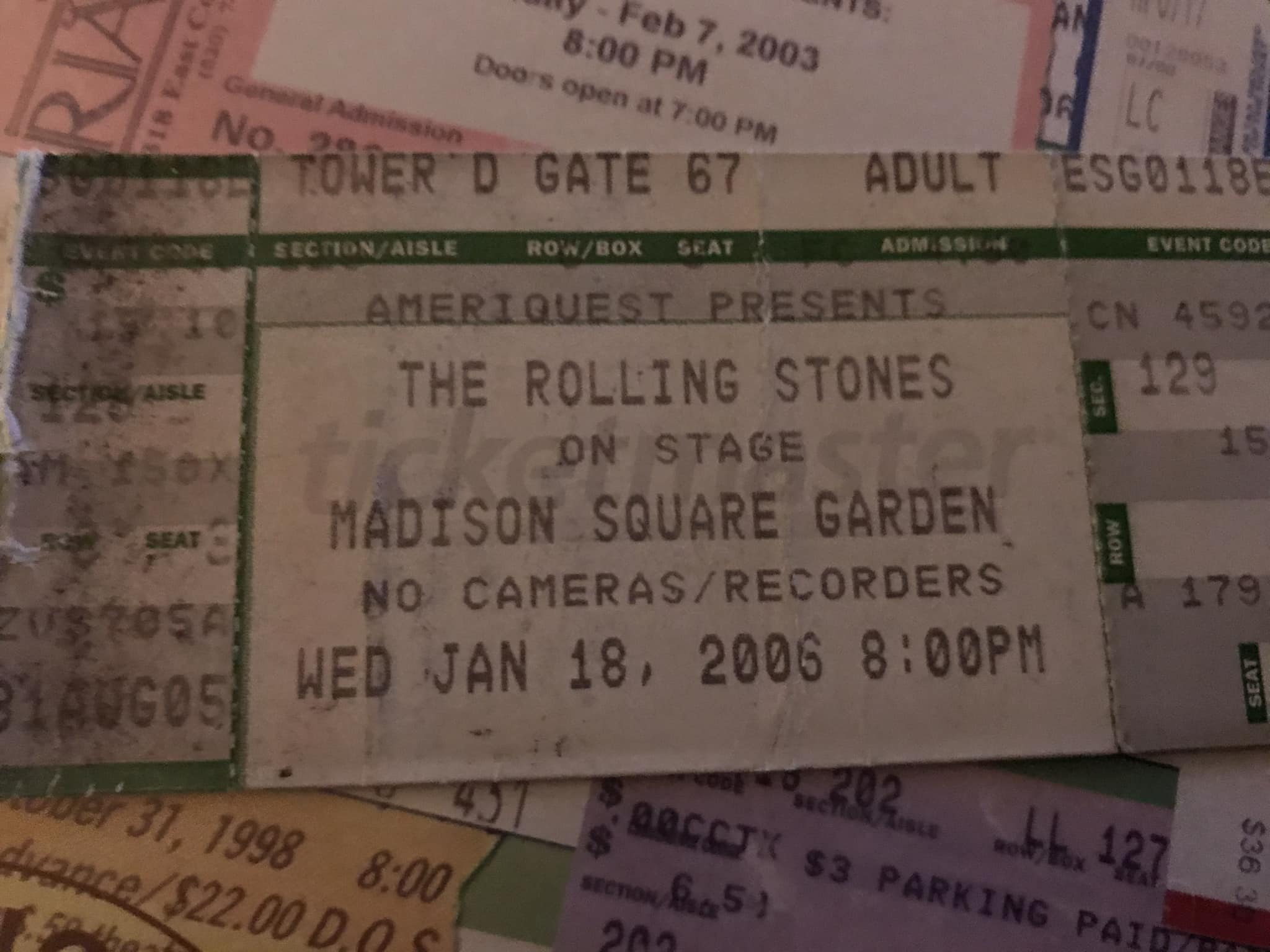 Are you a fan of A Bigger Bang, and did you see The Rolling Stones 