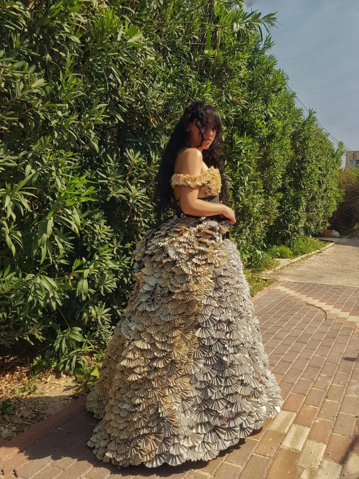 newspaper dress design Amazing Made From Newspapers Style:64586D Anna October Strapless Long Ball gown Colour:Bluestone