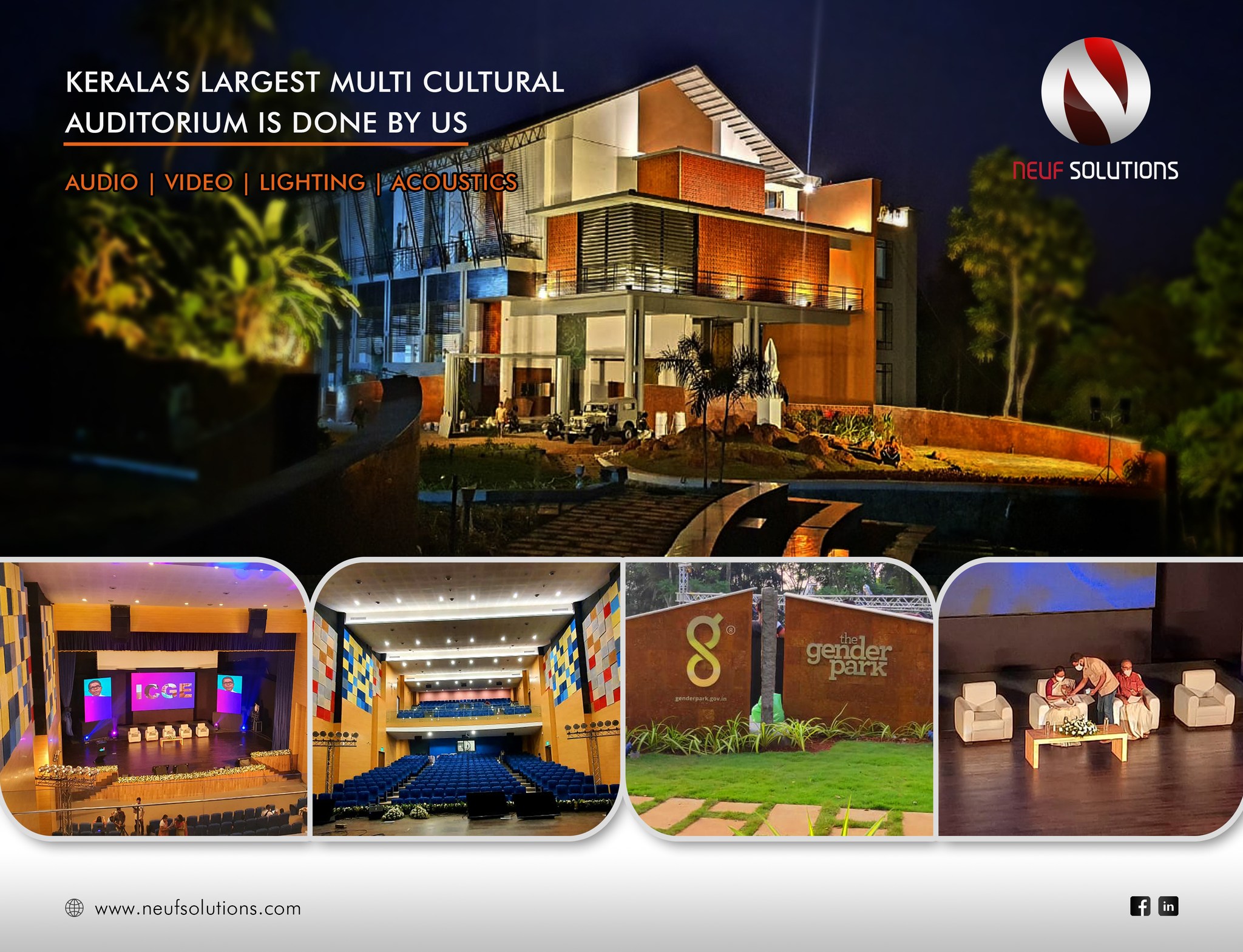 NEUF - Kerala’s Largest multi cultural auditorium is done by us Audio ...