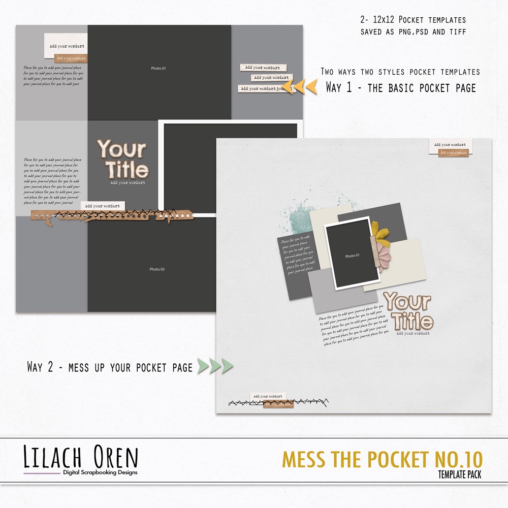 oscraps - New! New! New Templates in the shop! Mess The...