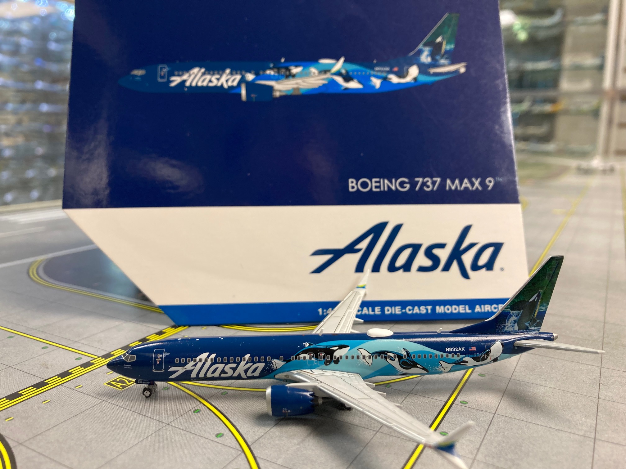 JUST LANDED! Gemini200 1:200-scale Alaska Airlines B737 MAX 9