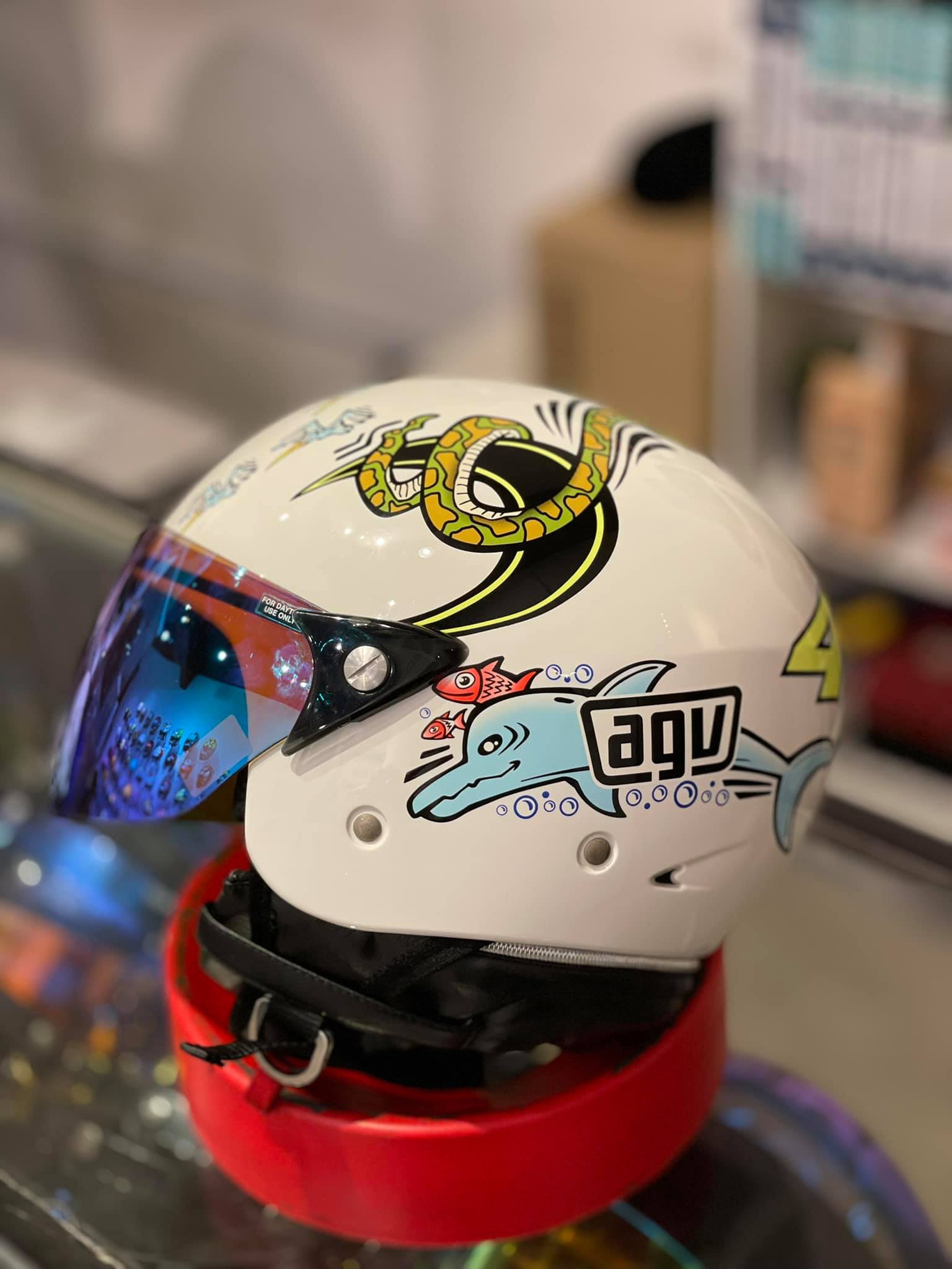 agv bali helmet Official As Roma Copter white, size M. Sports & Outdoors AGV Bali II - Colourway