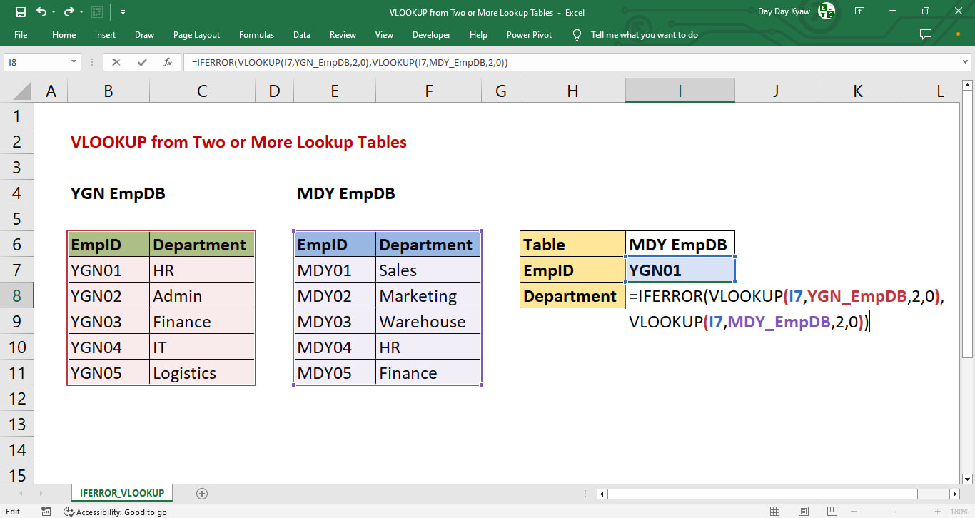 ECTC - ♻ VLOOKUP from Two or More Lookup Tables 📌 Data... | Facebook
