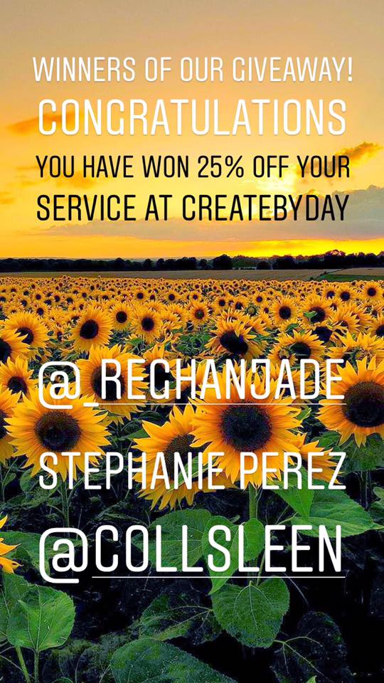 CreateByDay - Congratulations to all of our Winners!!...