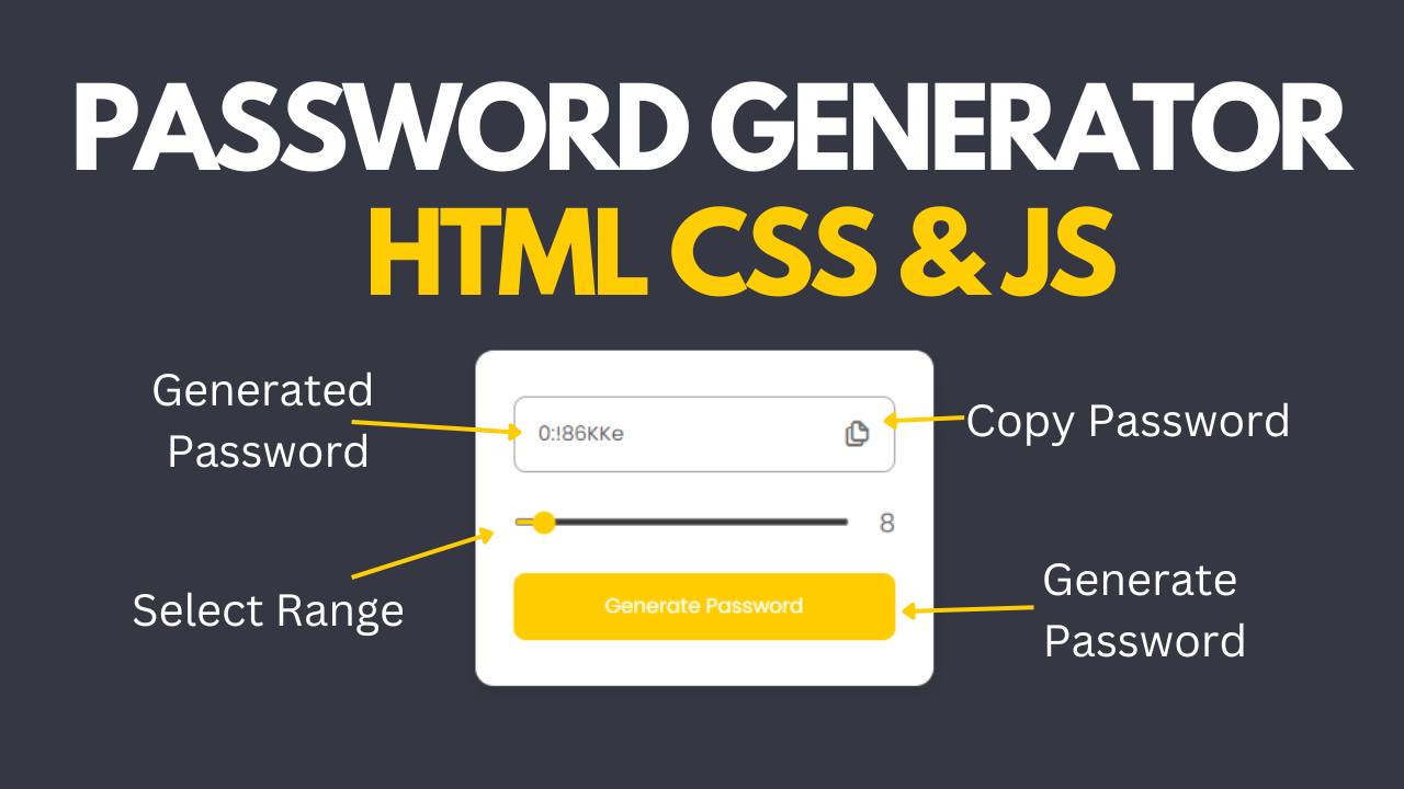 The Webster - Password Generator in HTML CSS and...