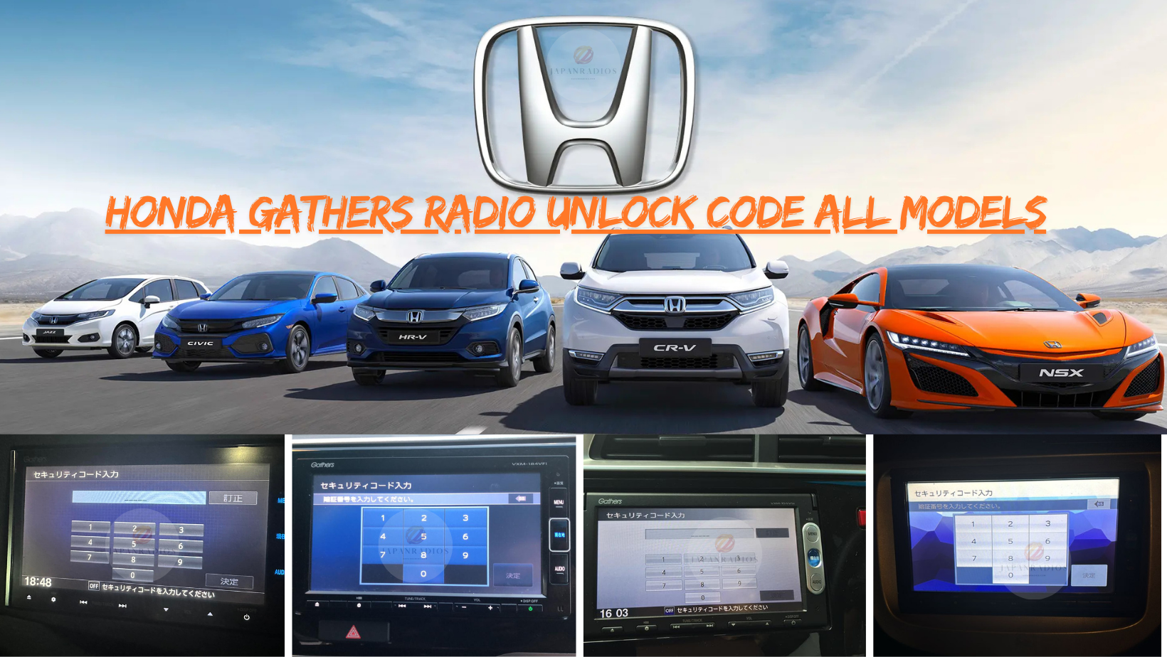 Honda Gathers Radio Unlock Code All Models | Facebook