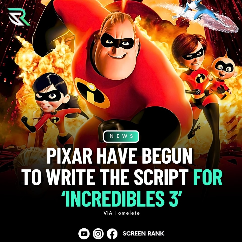 Screen Rank - 🔴 Pixar have begun to write the script for...