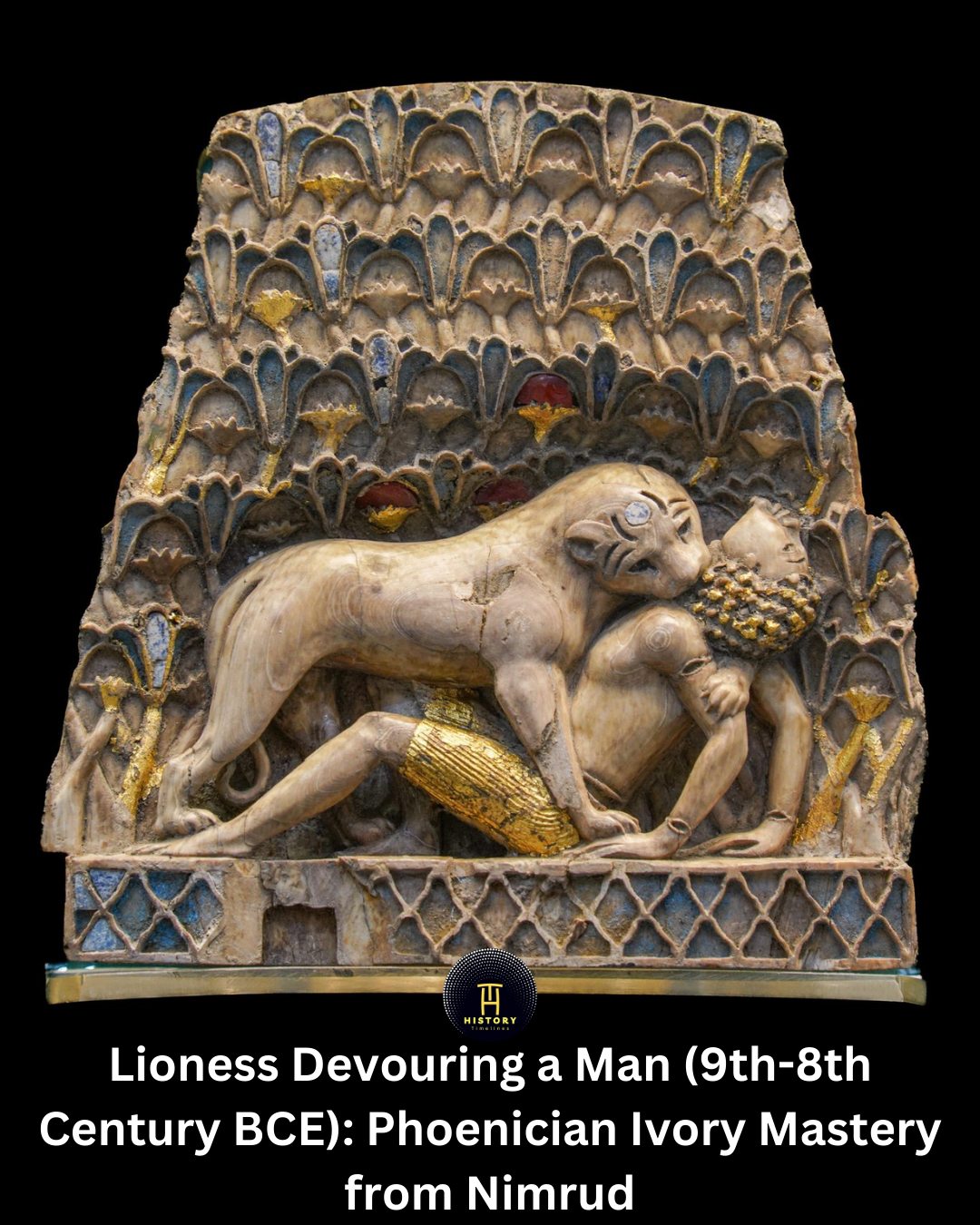 Nimrud's Mona Lisa, an 8th century BC Assyrian ivory carving