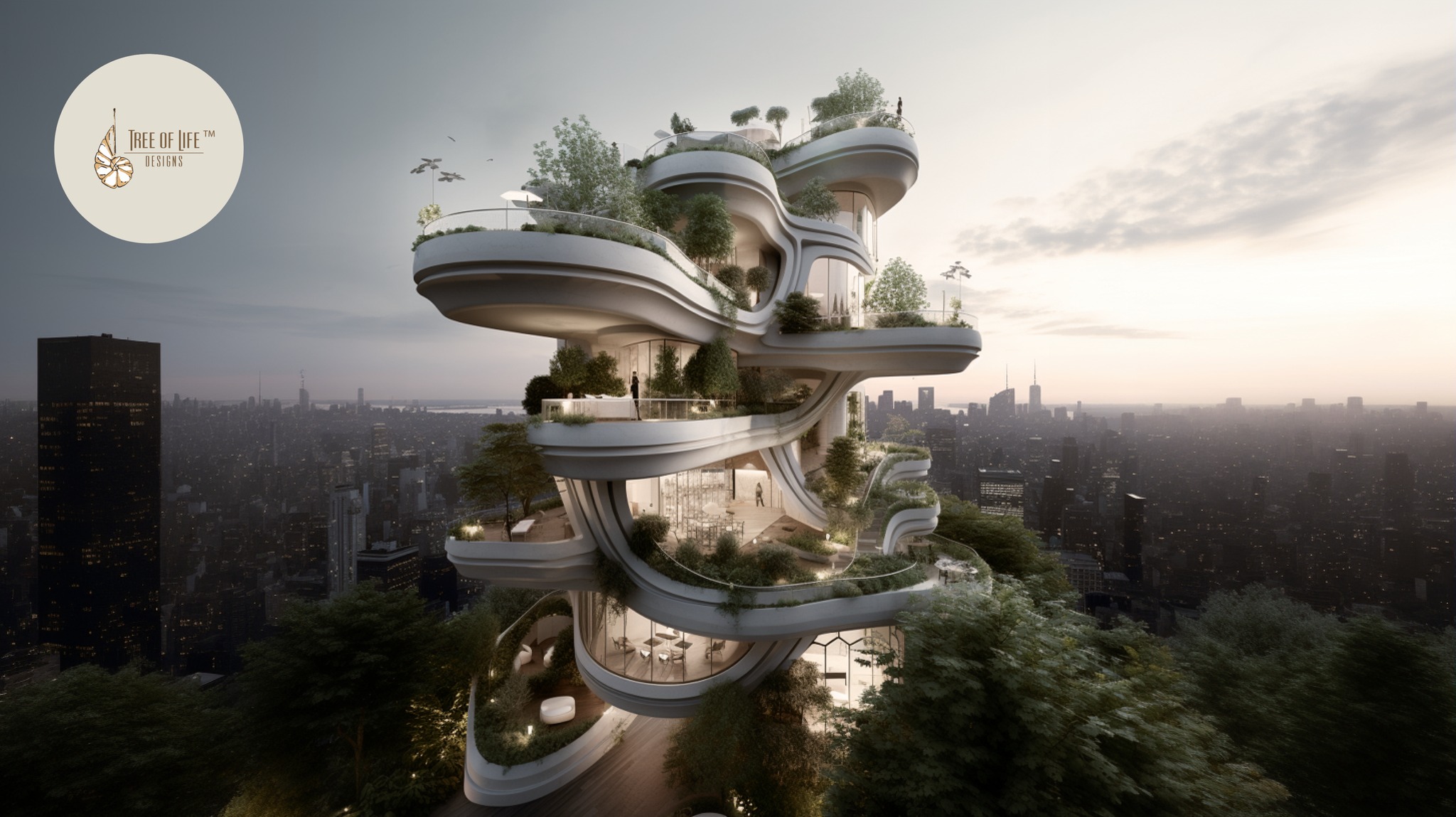 Tree - 🌿 Re-Envisioning City-Scape: Organic Evolution Picture a space ...