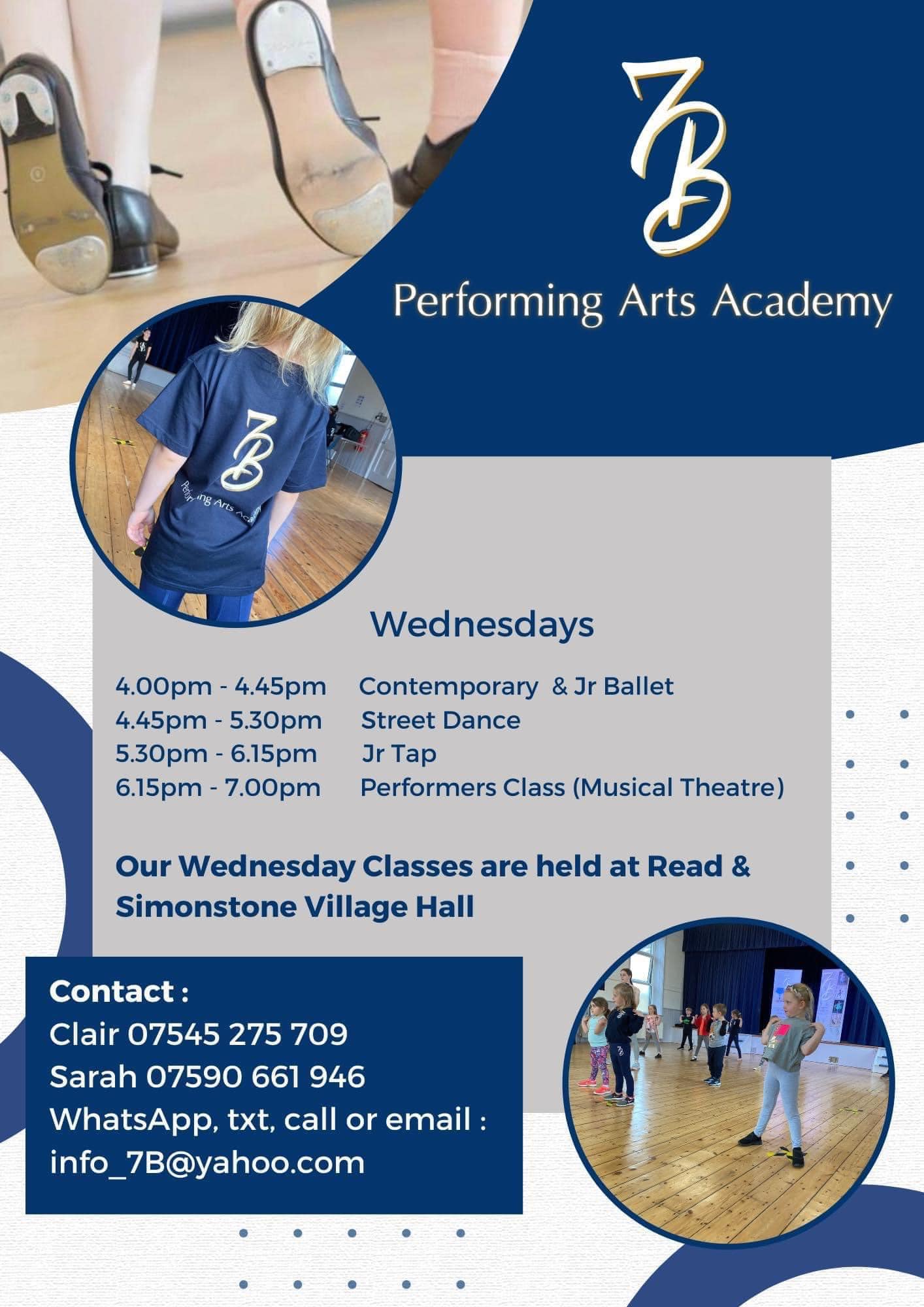 Read - 7B Performing Arts Academy classes on Wednesday afternoons at ...