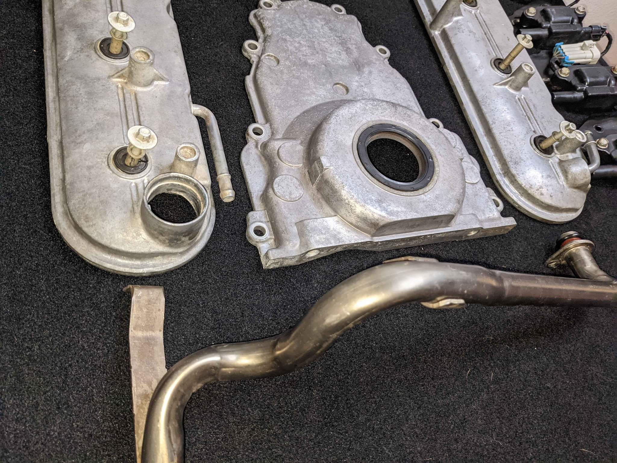 FBody LS1 Parts Lot Coils Valve Covers Timing Cover And Fbody Oil Pan