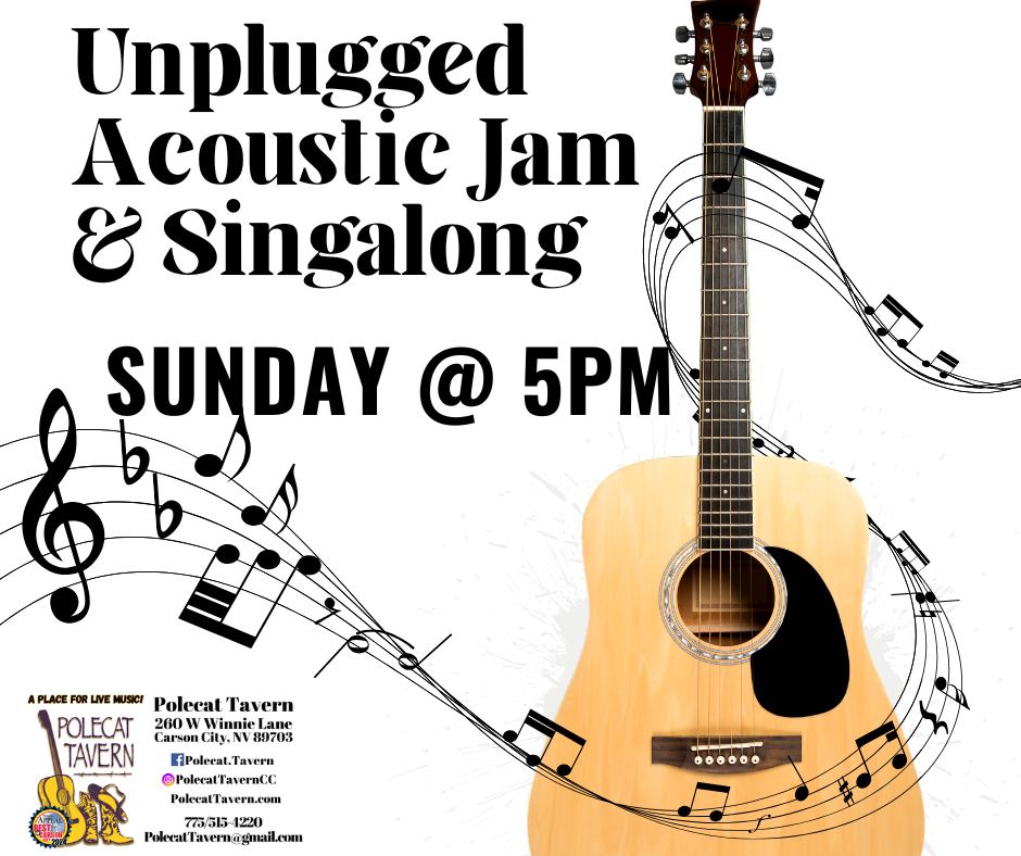 Sunday Unplugged Acoustic Jam & Sing-a-long 5PM