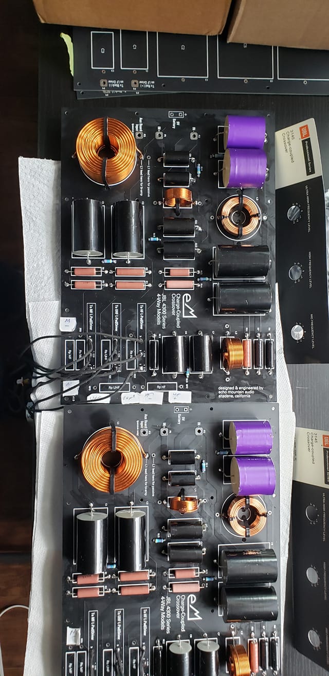 Have the charged coupled crossovers built for the JBL 4345s. Way