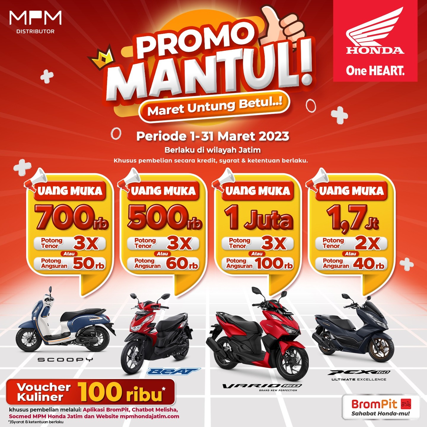 MPM Honda Jatim - 👍👍👍 PROMO MANTUL 👍👍👍 BELI MOTOR HONDA SEKARANG MAKIN ...