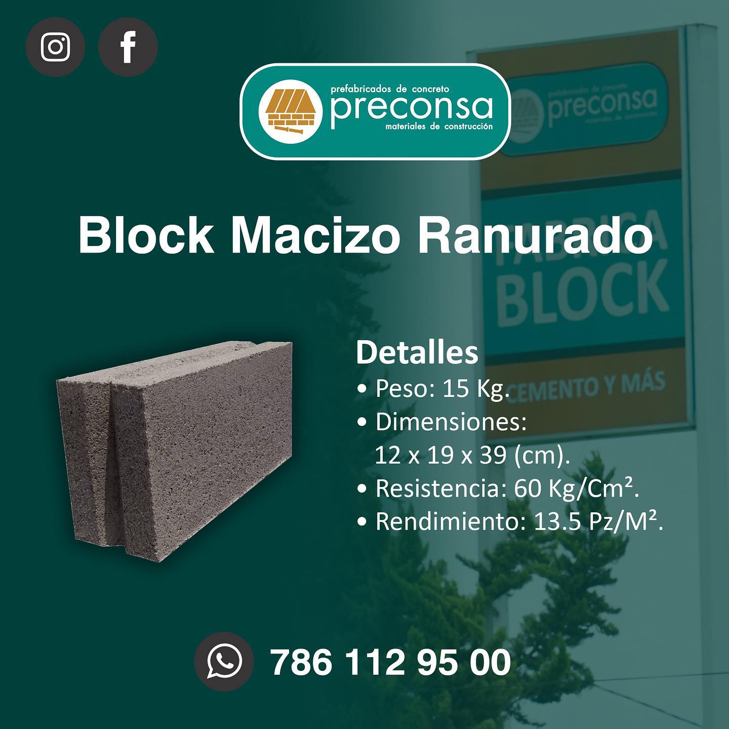 Descripción: El Block Macizo... - Materiales Preconsa | Facebook