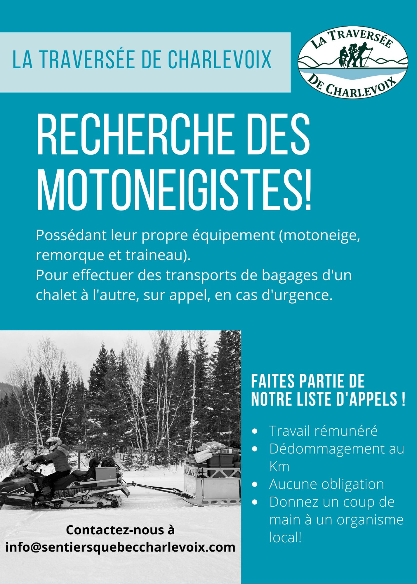LA TRAVERSÉE RECHERCHE DES... - La Traversée de Charlevoix | Facebook