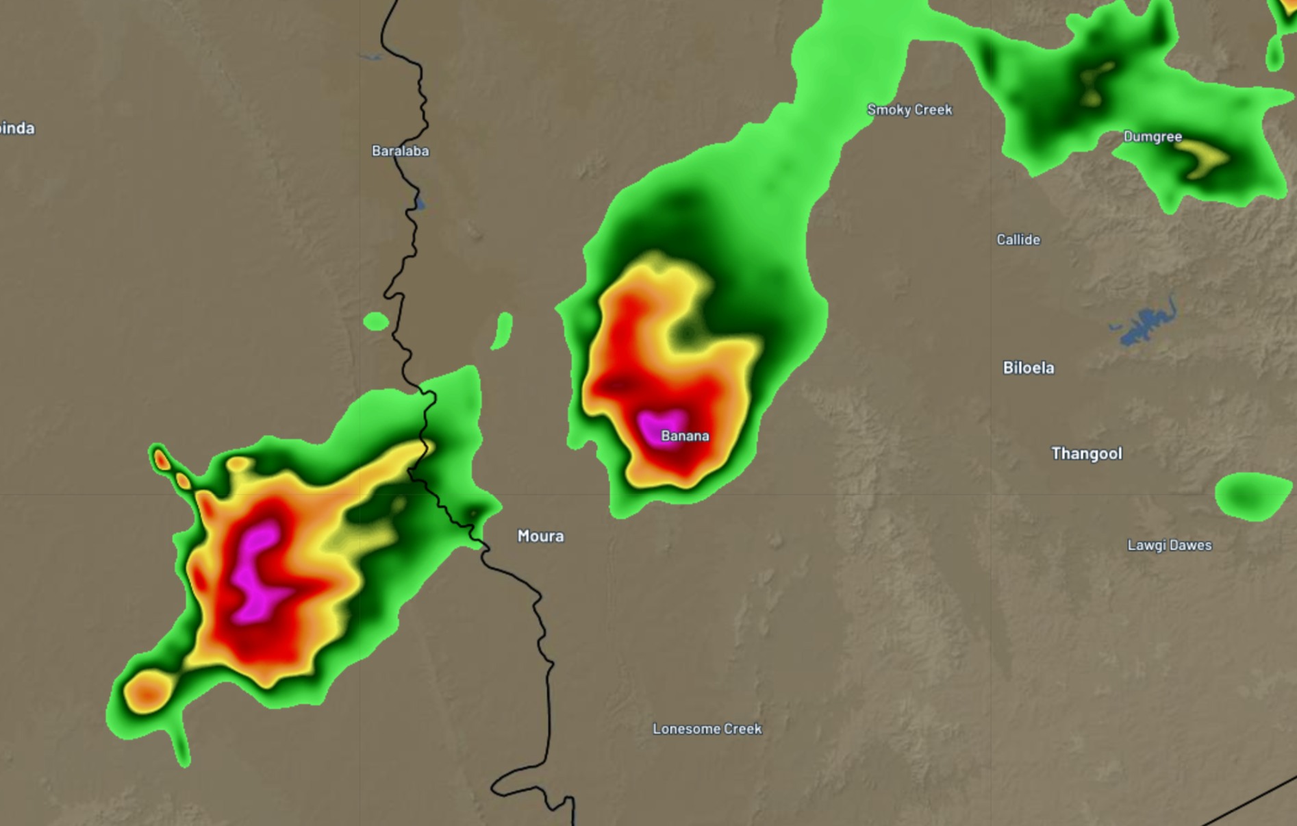 Higgins Storm Chasing - 2:35PM HEADS UP BILOELA, THANGOOL & MOURA: 2 ...