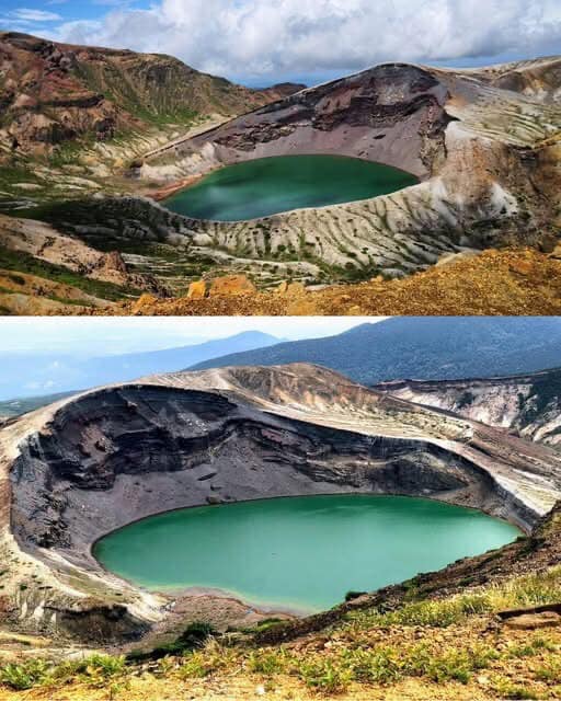 楽山釜 Okama(お釜) Crater Lake in Zao(蔵王), Miyagi prefecture (宮城県)