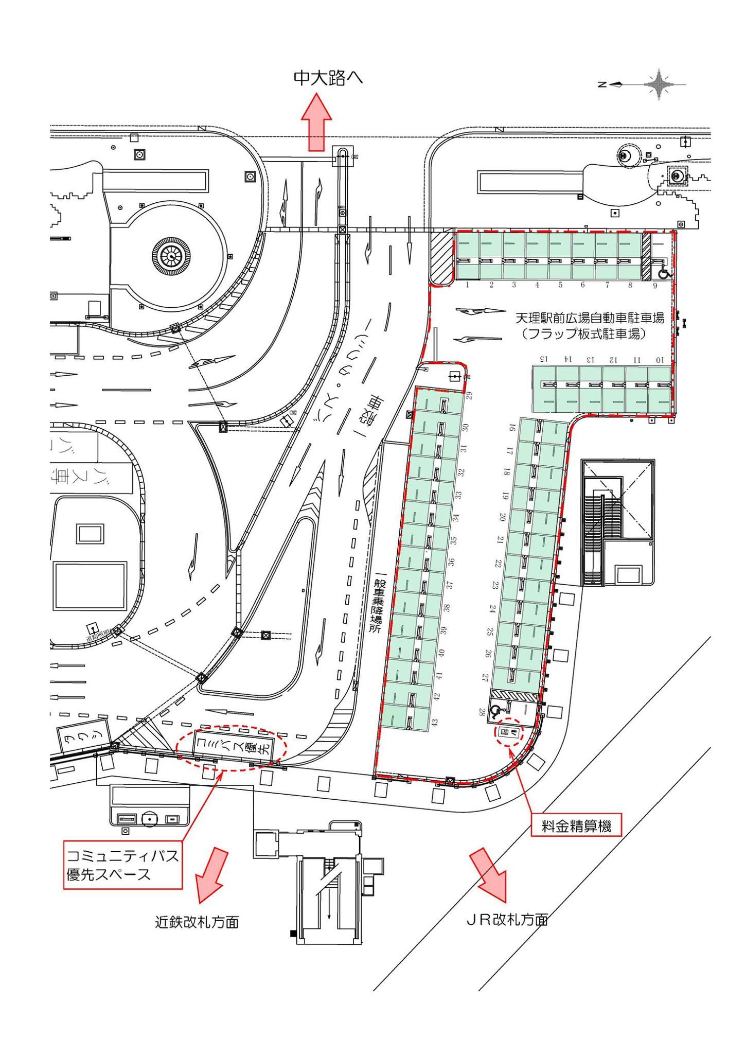 天理 駅前 駐 車場