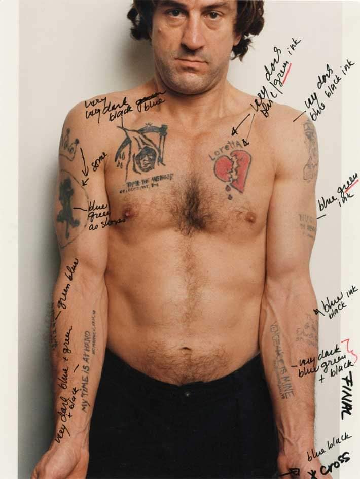 Robert De Niro's Max Cady tattoos in Cape Fear