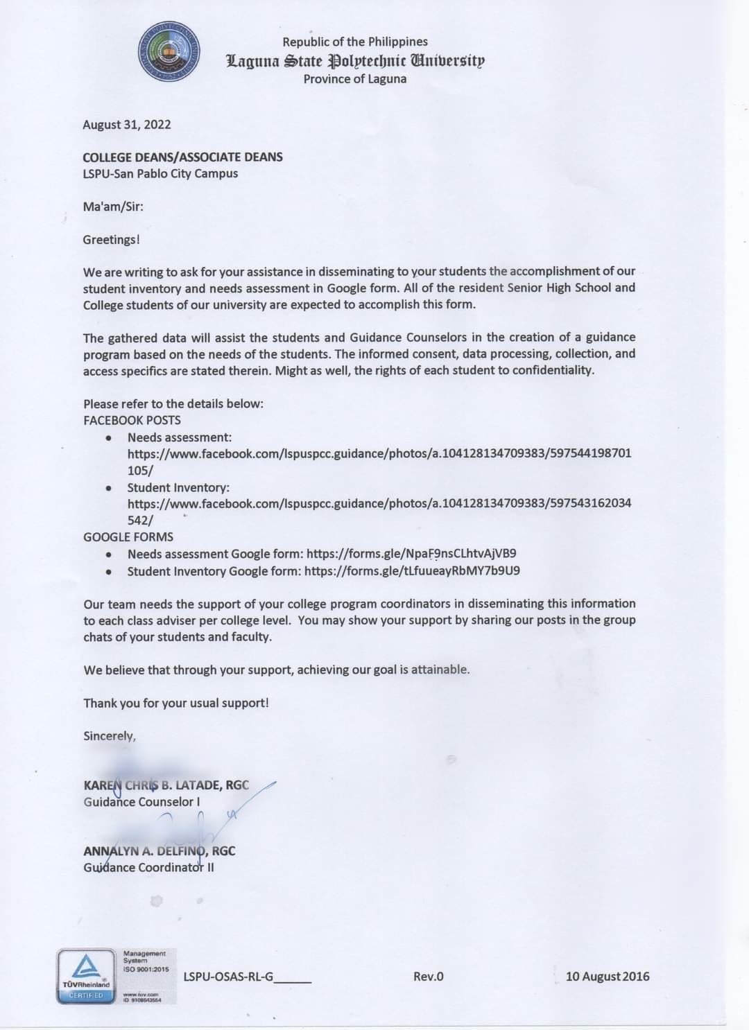 LSPU SPCC College of Hospitality Management and Tourism
