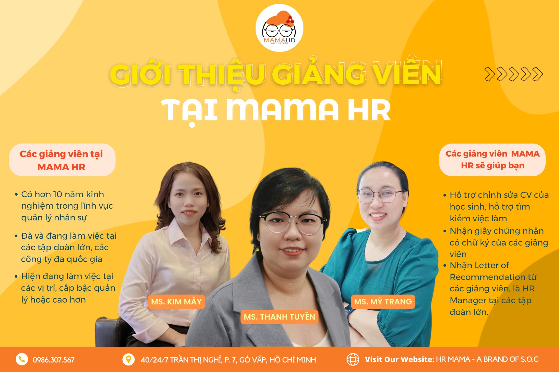 [GIỚI THIỆU GIẢNG VIÊN CÁC KHÓA... - HR MAMA - Brand of S.O.C | Facebook