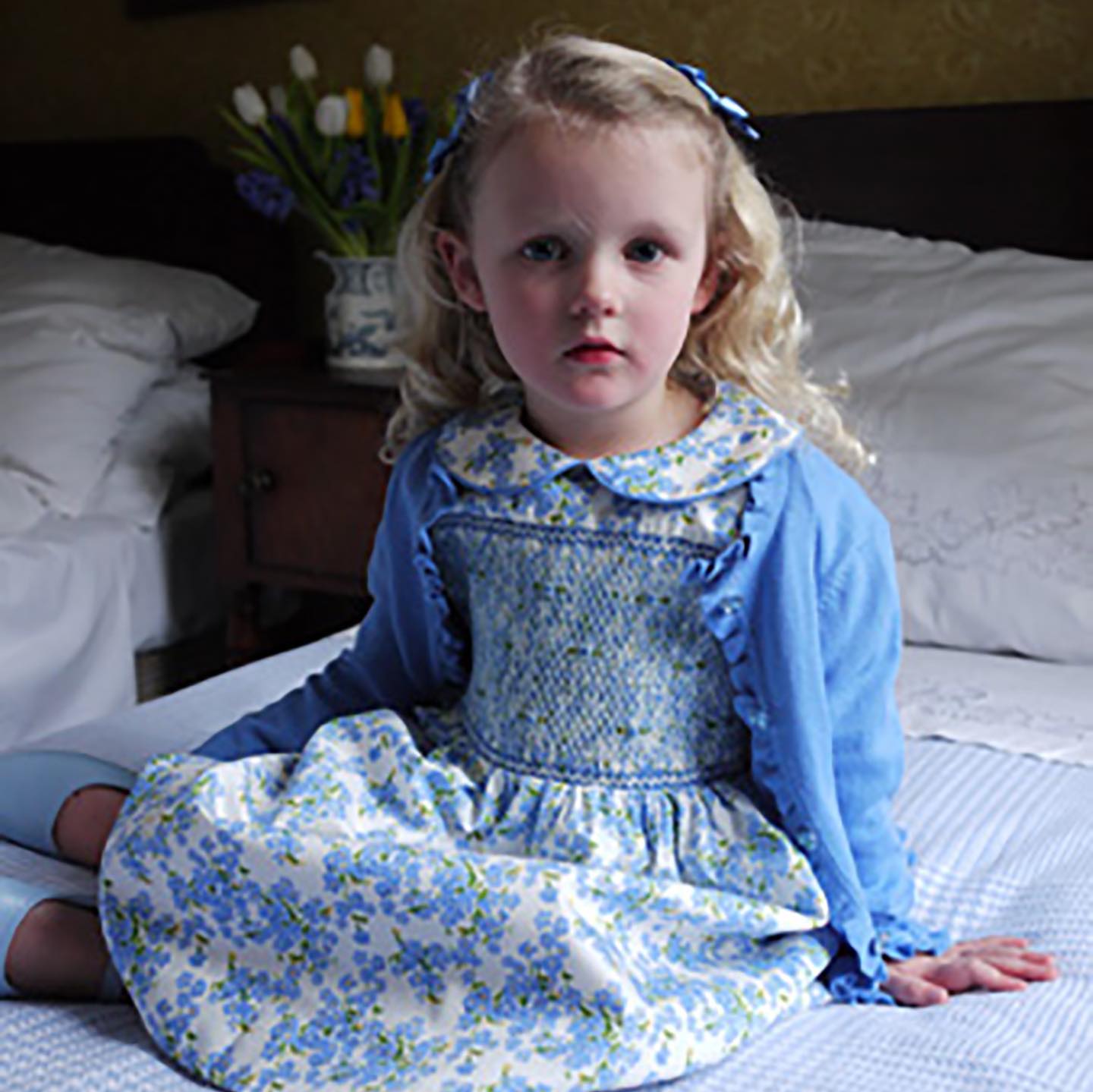 open lace back dress Blue Princess Dress 4-5 main image 0
