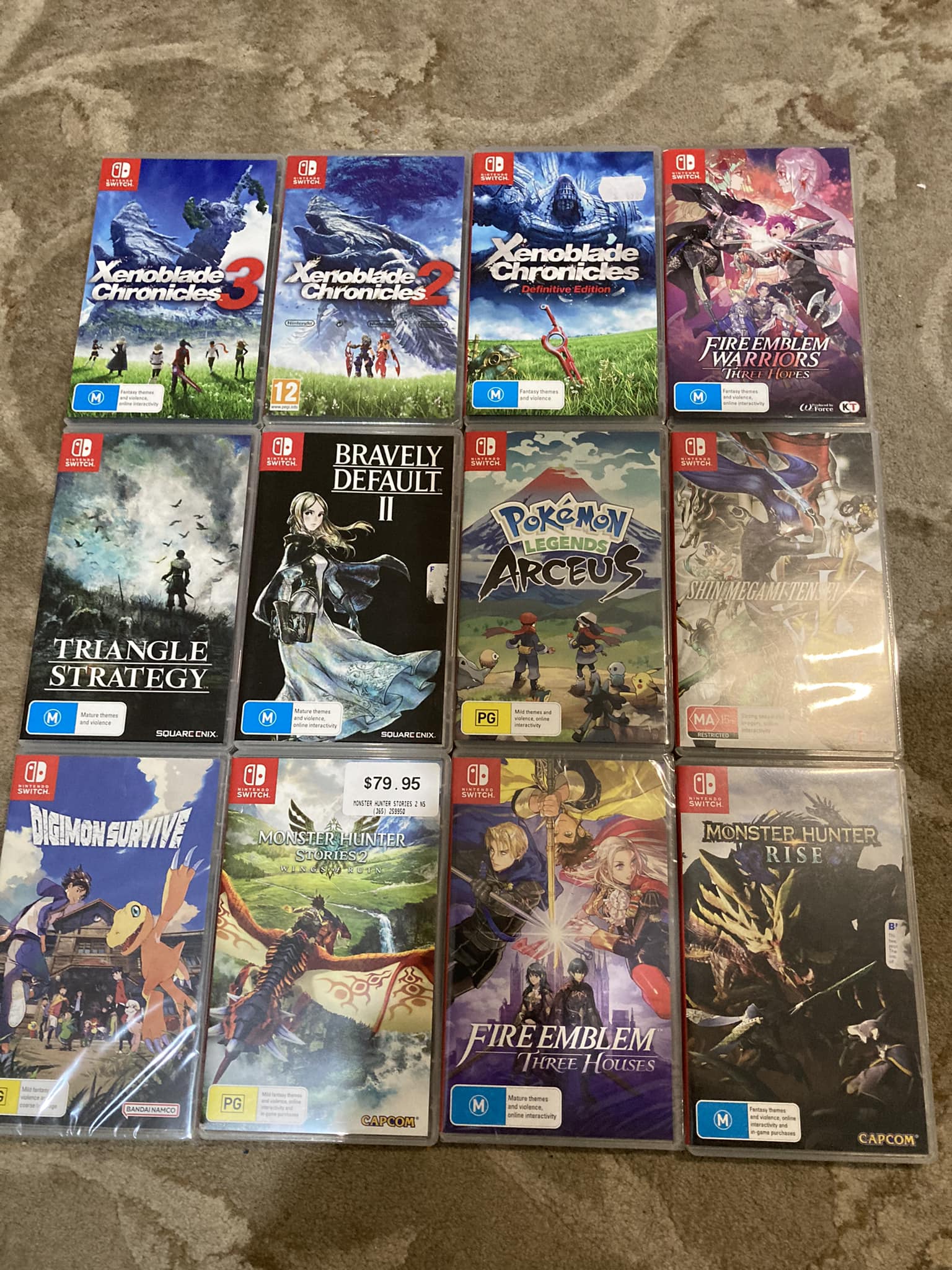 Customized Nintendo Switch collection for RPG and beat em ups