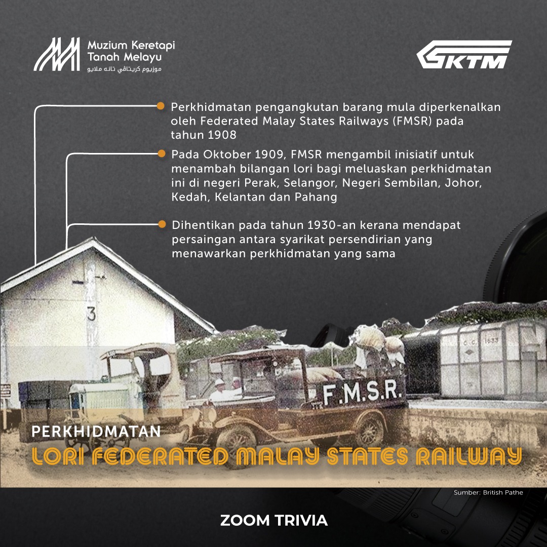 KTM - ZOOM TRIVIA - PERKHIDMATAN LORI FEDERATED MALAY STATES RAILWAY ...