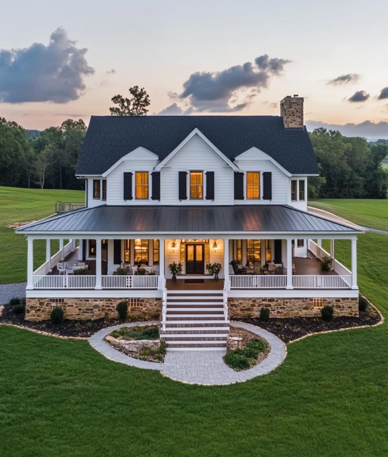 A Farmhouse with wraparound porch is my... - Farmhouse Dreams