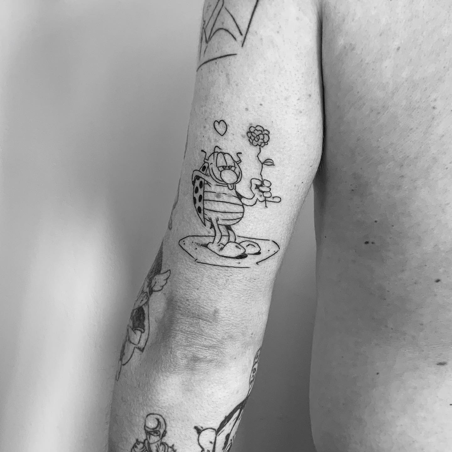 Tatouage Coccinelle Noir Et Blanc