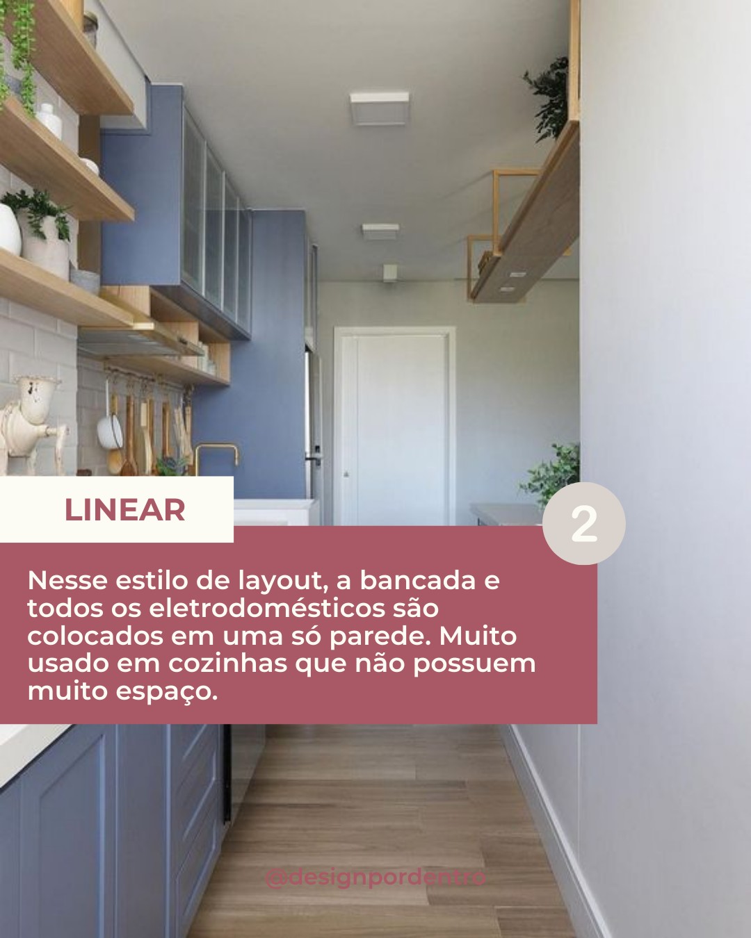 Tipos de LAYOUT DE COZINHA! ... - Design por Dentro | Facebook