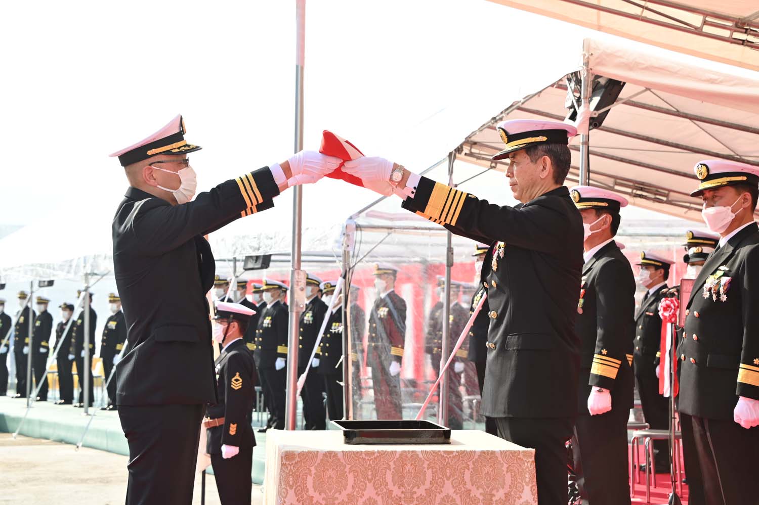 3月7日、三菱重工業(株) 長崎造船所で、護衛艦 #みくま の引渡式・自衛