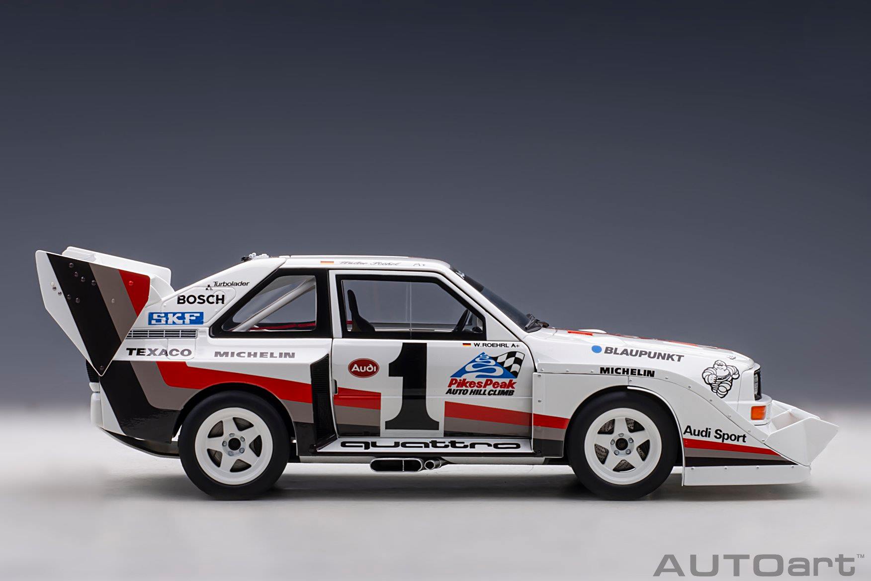 Modellino Spark 1/43 – Trofeu RRuk54 Audi Sport Quattro S1 1986 Mikkola, National Breakdown