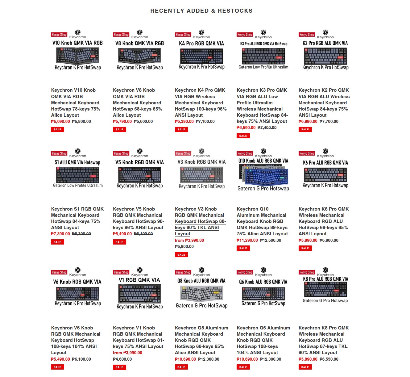 HenyoShop - Now available at shop.henyo.com/ Keychron V8...