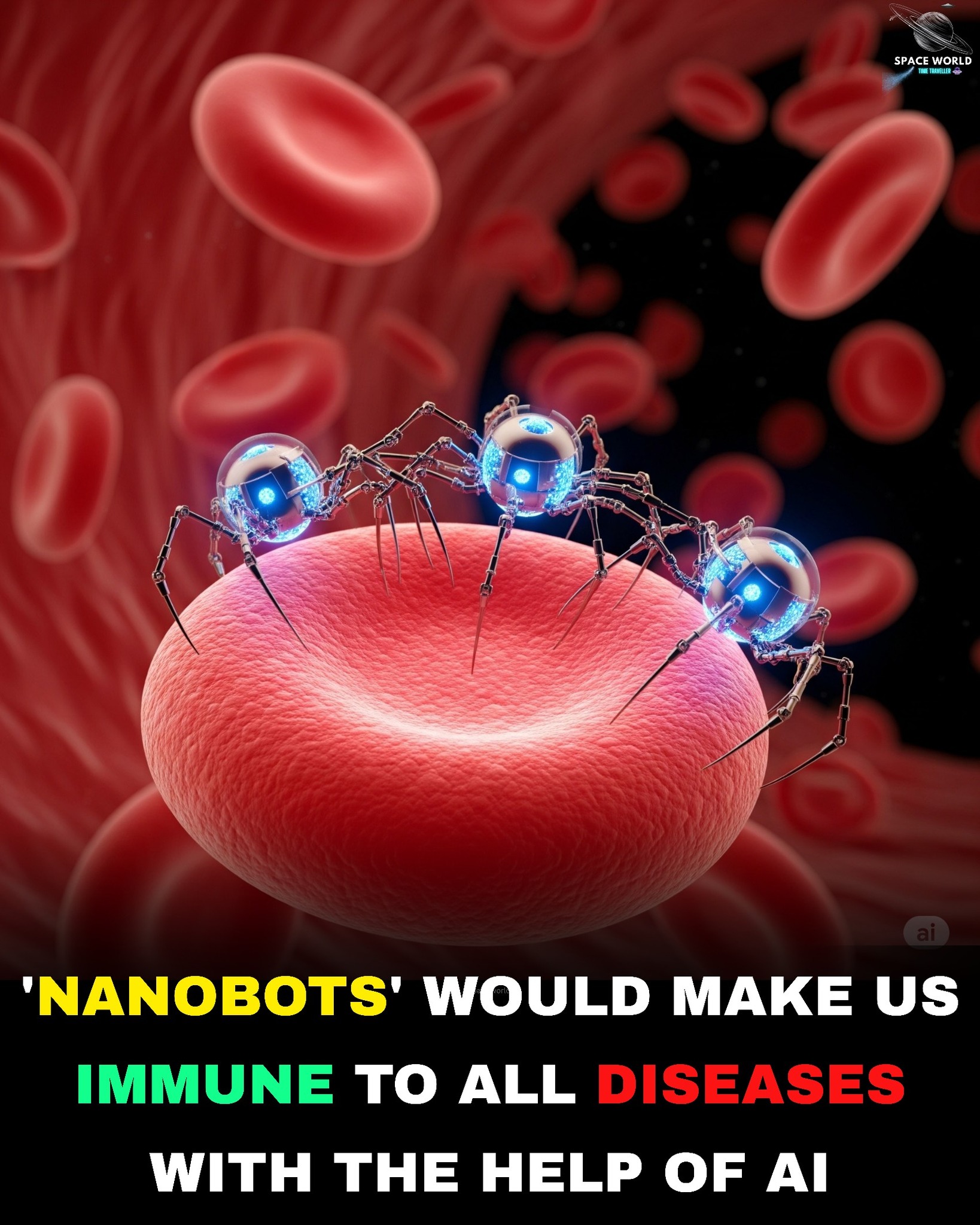 Ai Picture a future where microscopic nanobots, teamed with AI
