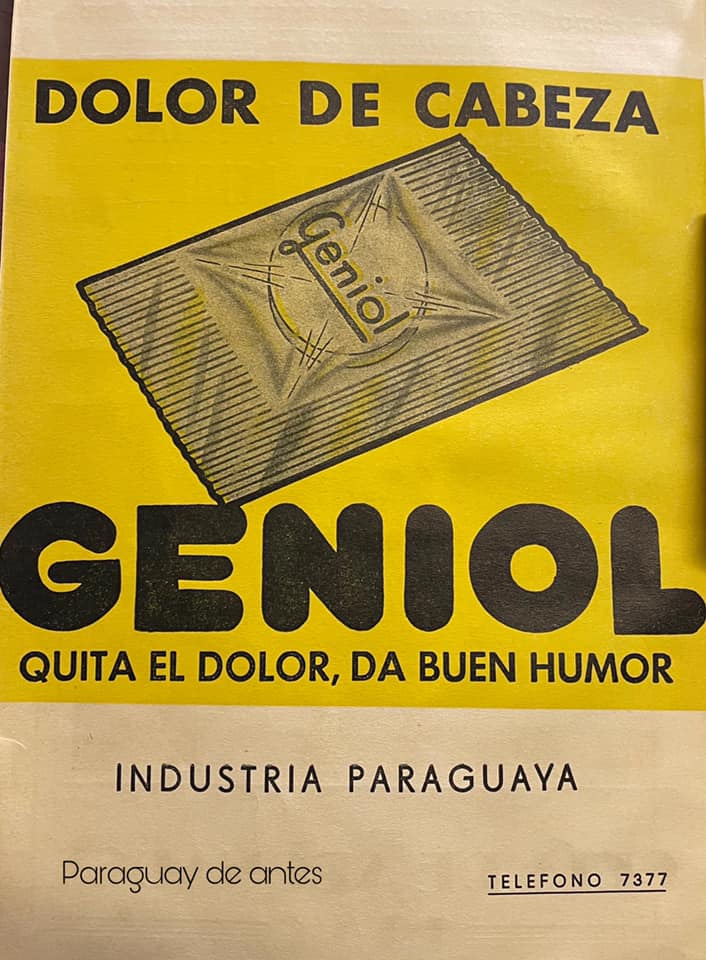 Paraguay de antes - PARA EL DOLOR DE CABEZA … GENIOL! Esta publicidad ...